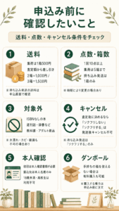 バリューブックス 申込前に確認したいこと