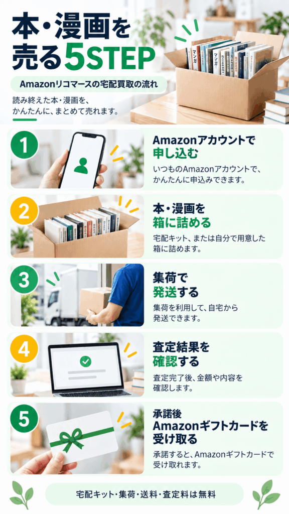 本・漫画を売る5STEP